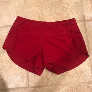 Lululemon dark red size 4 shorts